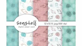 دانلود پترن صدف دریایی Seashell collection of patterns