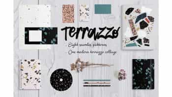 دانلود پترن Terrazzo seamless patterns Vector