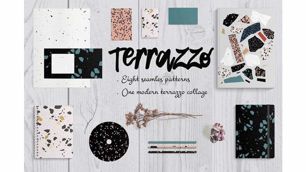 دانلود پترن Terrazzo seamless patterns Vector