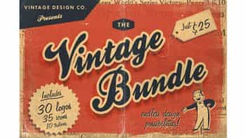 دانلود فایل لایه باز لوگو با طرح قدیمی Vintage Logos Bundle