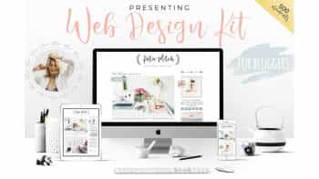 دانلود وکتور طراحی وب سایت Web Design Kit for Bloggers