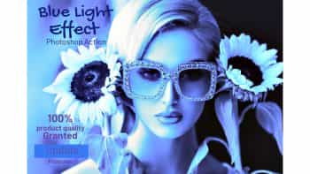 اکشن فتوشاپ افکت آبی – Blue Light Effect Photoshop Action