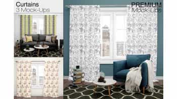 دانلود موکاپ پرده Curtains