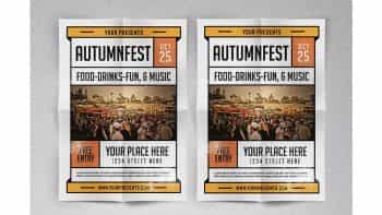 دانلود فایل لایه باز آگهی فستیوال پاییزی Autumn Festival Flyer