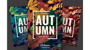 دانلود فایل لایه باز پوستر پاییزی Autumn Flyer