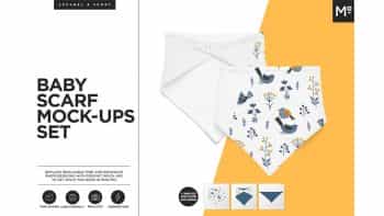 دانلود موکاپ دستمال سر بچگانه Baby Scarf Mock-ups Generator