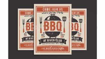 دانلود فایل لایه باز تراکت BBQ Party Flyer
