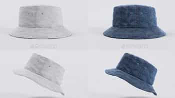 دانلود موکاپ کلاه Bucket Hat Mockup Pack