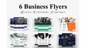 دانلود فایل لایه باز آگهی تجاری 6 Business Flyers