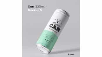 دانلود موکاپ قوطی نوشابه Can Mock-up 5