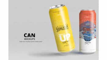 دانلود موکاپ قوطی نوشابه Can Mockups