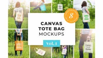 دانلود موکاپ ساک دستی Canvas Bag Mockup Pack