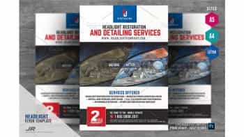 دانلود فایل لایه باز تراکت لوازم یدکی خودرو Car Detailing and Headlight Restore