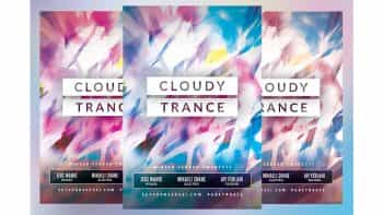 دانلود فایل لایه باز آگهی Cloudy Trance Flyer