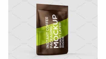 دانلود موکاپ پاکت قهوه Coffee Packaging Mock-up