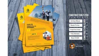 دانلود وکتور تراکت خدمات ساخت و ساز Construction Flyer Template
