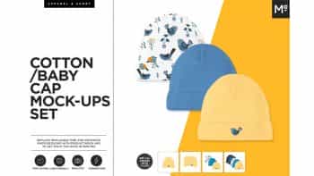 دانلود موکاپ کلاه کودک Cotton Baby Cap Mock-ups Generator