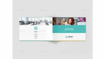 دانلود قالب آماده ایندیزاین بروشور شرکتی Creative Agency Profile Landscape