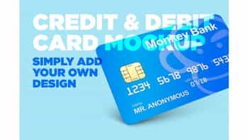 دانلود موکاپ کارت اعتباری Credit & Debit Card Mockup