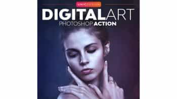اکشن فتوشاپ برای طراحی پوستر – Digital Art Photoshop Action