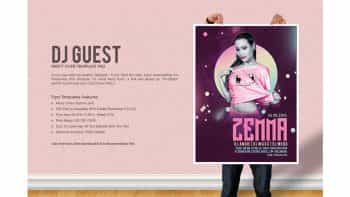 دانلود فایل لایه باز بنر DJ Guest Party Flyer Vol.2