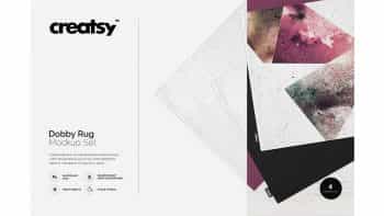 دانلود موکاپ پادری Dobby Rug Mockup Set