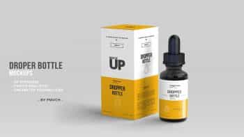 دانلود موکاپ قطره چکان Dropper Bottle Mockups 01