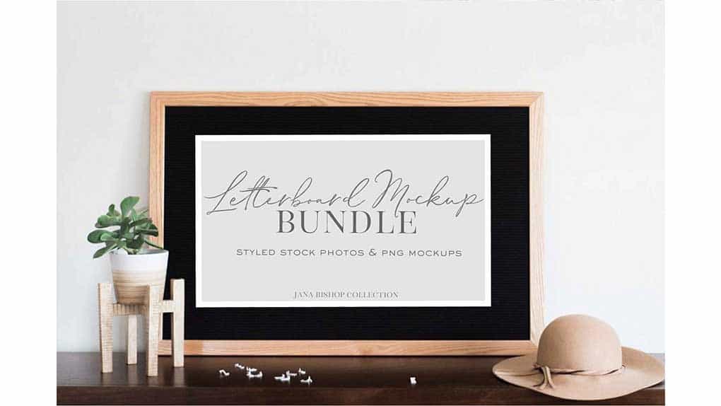 دانلود موکاپ تخته سیاه Felt Letter Board Mockup PSD