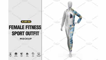 دانلود موکاپ لباس ورزشی زنانه Female Fitness Sport Outfit VOL.2 Mo