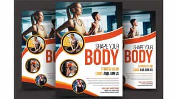 دانلود فایل لایه باز آگهی باشگاه ورزشی Fitness Flyer