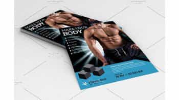 دانلود فایل لایه باز آگهی باشگاه بدنسازی Fitness Flyer – Gym Flyer V746