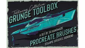 دانلود براش Grunge Toolbox Procreate Brushes