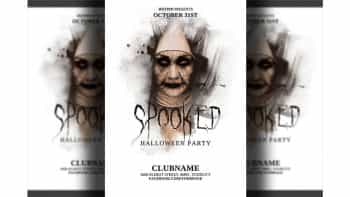 دانلود فایل لایه باز بنر هالووین Halloween Party Flyer