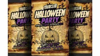 دانلود فایل لایه باز بنر جشن هالووین Halloween Party Flyer Template