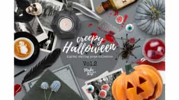 دانلود جعبه ابزار ساخت موکاپ هالووین Halloween Scene Creator