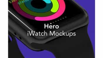 دانلود موکاپ ساعت هوشمند آی واچ HERO iWatch Mockups