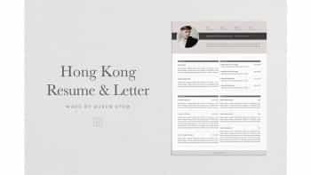 دانلود قالب آماده ایندیزاین رزومه Hong Kong Resume & Covering Letter