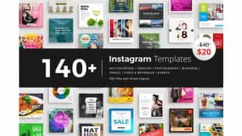 دانلود فایل لایه باز پست اینستاگرام Instagram Templates