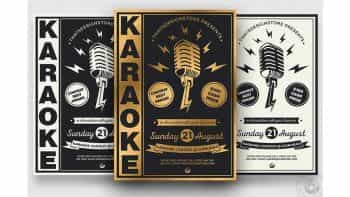 دانلود فایل لایه باز آگهی Karaoke Flyer Template V3