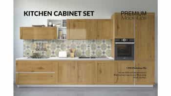 دانلود موکاپ کابینت آشپزخانه Kitchen Cabinet Set