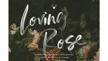 دانلود فونت انگلیسی با طرح آبرنگی Loving Rose SVG Watercolor Font Pack