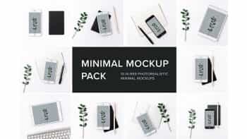 دانلود موکاپ مینیمال Minimal Mockup Pack Photorealistic