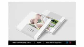 دانلود فایل لایه باز آلبوم عروس مینیمال Minimalist Square Wedding Album