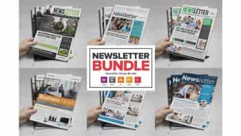 دانلود قالب ایندیزاین روزنامه Newsletter Design Bundle – 6 in One