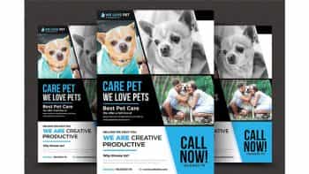 دانلود فایل لایه باز آگهی پت شاپ Pet Shop Flyer Template