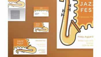 دانلود فایل لایه باز آگهی جشنواره موسیقی Print Pack | Jazz Festival