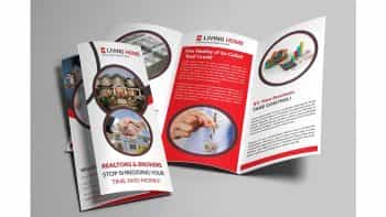 دانلود فایل لایه باز بروشور مشاور املاک Real Estate Trifold Brochure