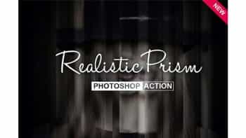 دانلود اکشن ایجاد افکت بلور Realistic Prism Photoshop Action