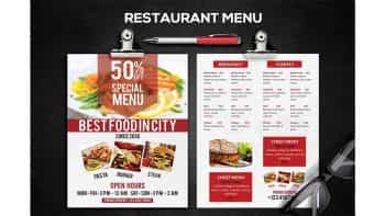 دانلود فایل لایه باز منو رستوران Restaurant Menu