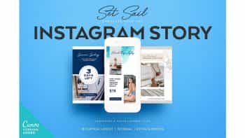 دانلود فایل لایه باز استوری اینستاگرام SET SAIL Instagram Story Templates